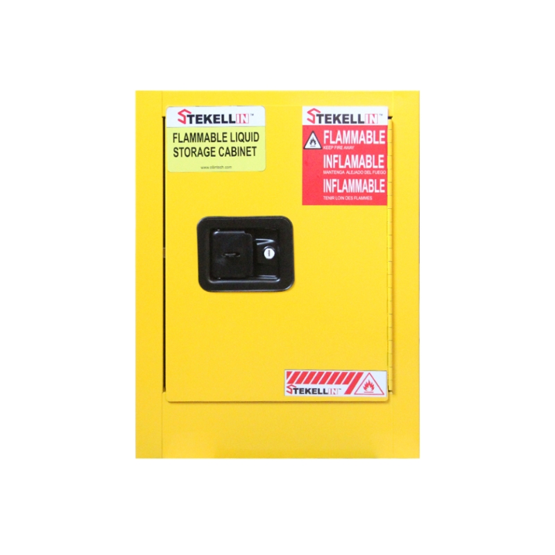 Countertop Flammable Safety Cabinet,  4 Gallon, Yellow, Manual/Self-closing Door Type (4 Gal/15 L)