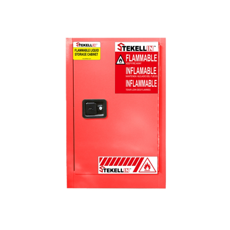 Compact Combustible Safety Cabinet, 12 Gallon, Red, Manual/Self-closing Door Type (12 Gal/45 L)