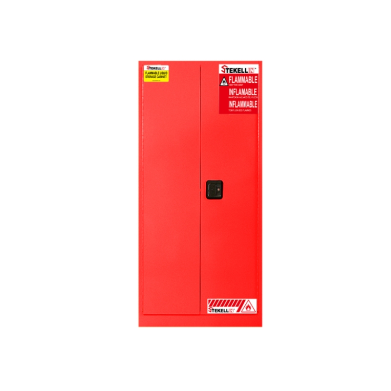 Combustible Safety Cabinet, 60 Gallon, Red, Double Door, Manual/Self-closing Door Type (60 Gal/227 L)