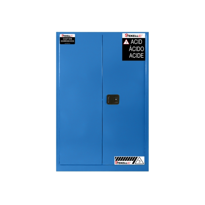 Corrosive/ Acid Safety Cabinet, 45 Gallon, Yellow, Double Door, Manual/Self-closing Door Type (45 Gal/170 L)