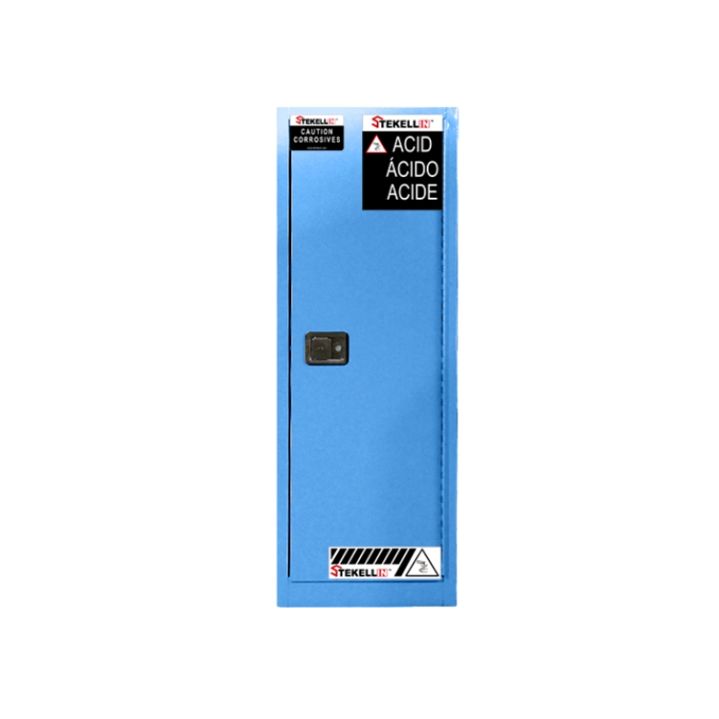 Slimline Corrosive/ Acid Safety Cabinet, 22 Gallon, Blue, Manual/Self-closing Door Type (22 Gal/83 L)
