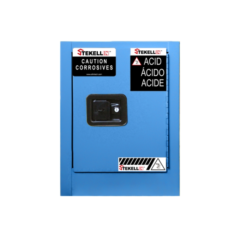Countertop Corrosive/ Acid Safety Cabinet,  4 Gallon, Blue, Manual/Self-closing Door Type (4 Gal/15 L)