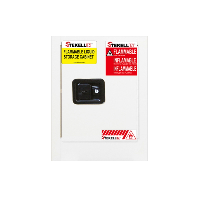 Countertop Flammable Safety Cabinet,  4 Gallon, White, Manual/Self-closing Door Type (4 Gal/15 L)