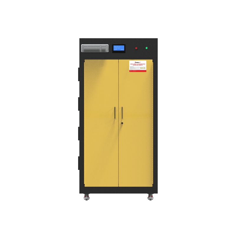 Lithium Ion Charging and Storage Cabinet, 4 Shelves, Height 1800mm, Double Doors