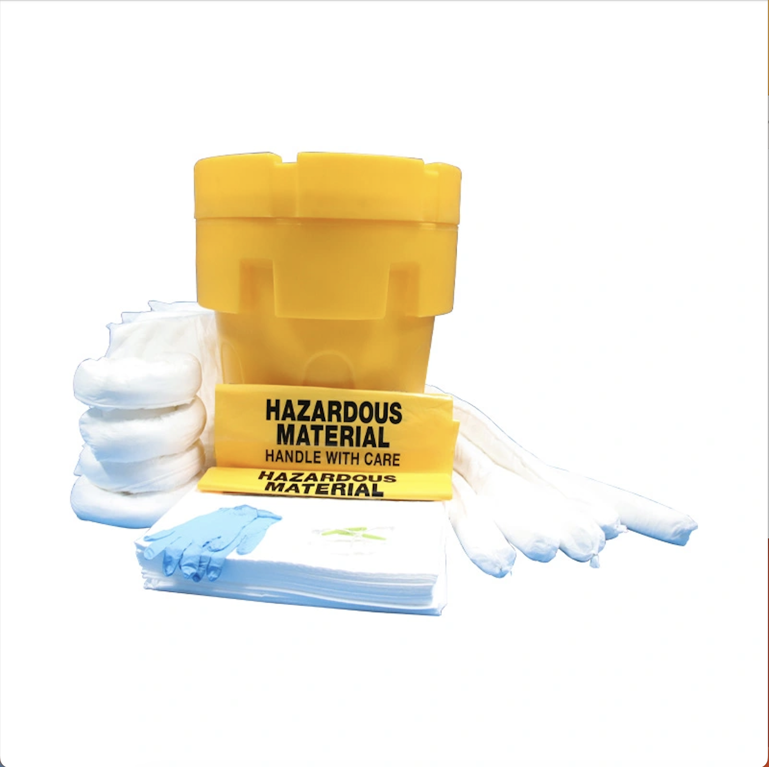 Oil-Only Absorbent Kits, White Color, 30L/50L/120L Absorbency