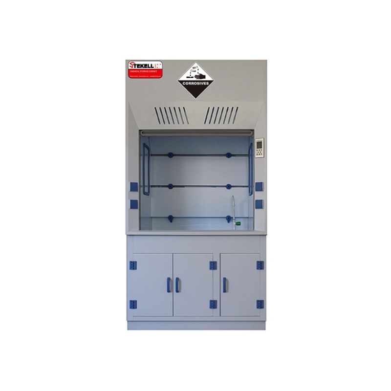 PP Fume Hood with Duct, White, for 1-3 Laboratory Staff Members