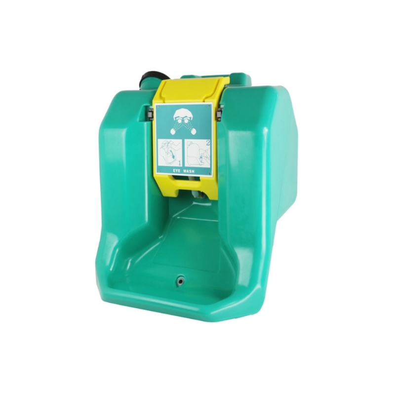 Portable Emergency Eyewash, Self-contained 16G/60L, Green, with/without Mobile Cart 