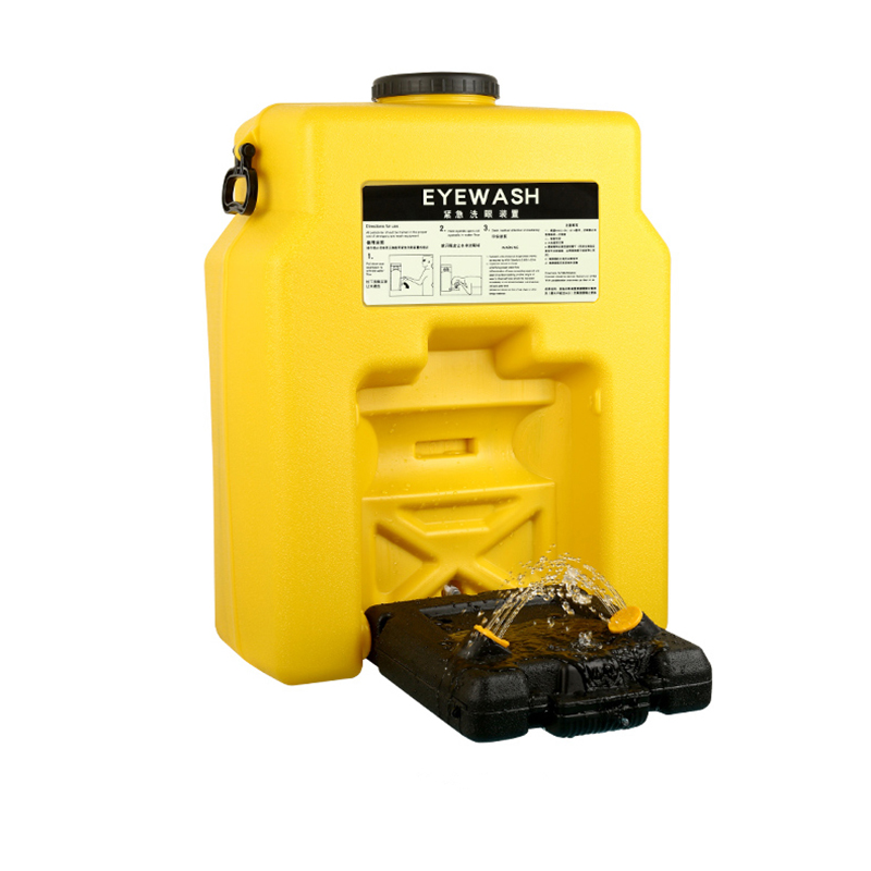 Portable Emergency Eyewash, Self-contained 14G/53L, Yellow, with/without Mobile Cart