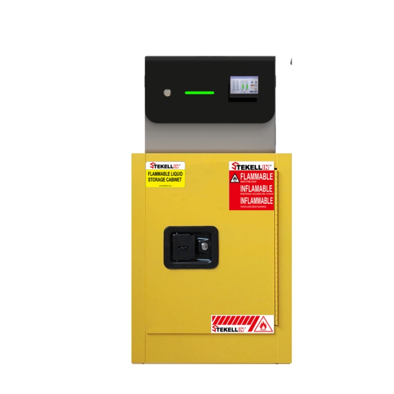 Portable Smart Filtration Box, Standalone Filter Equipment for Chemical Storage Cabinets, Black and White Color, With Screen