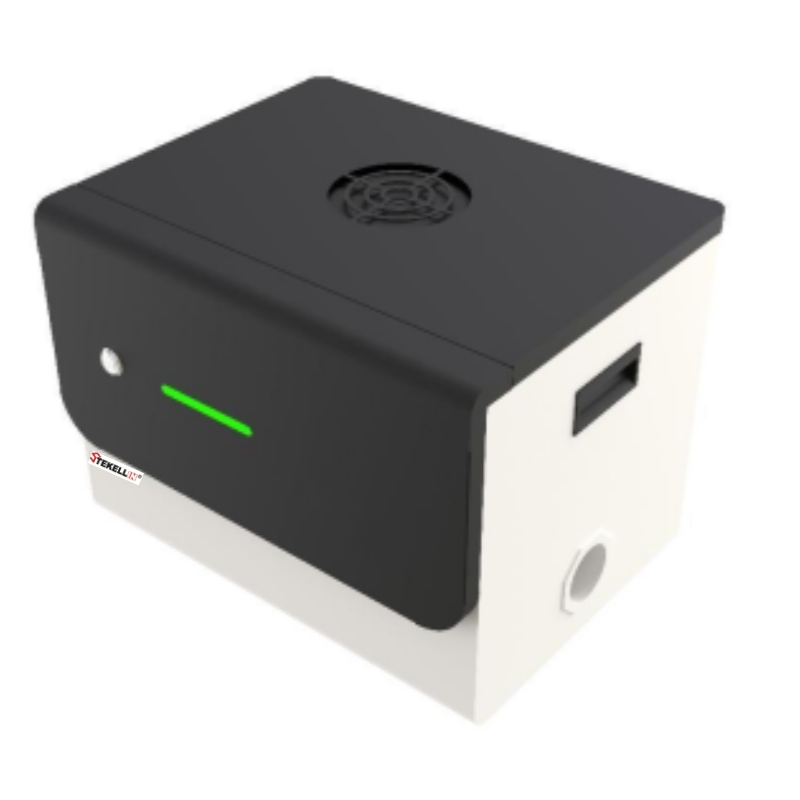 Portable Filtration Box, Standalone Filter Equipment for Chemical Storage Cabinets, Black and White Color, Without Screen