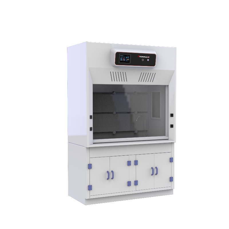 PP Carbon-filtered Fume Hood, Ductless, White, Width1500mm, for 2 Laboratory Staff Member