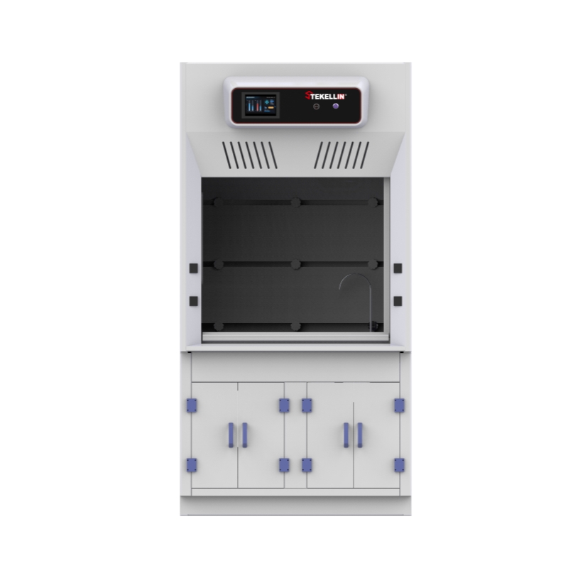 PP Carbon-filtered Fume Hood, Ductless, White, Width1200mm, for 1 Laboratory Staff Member